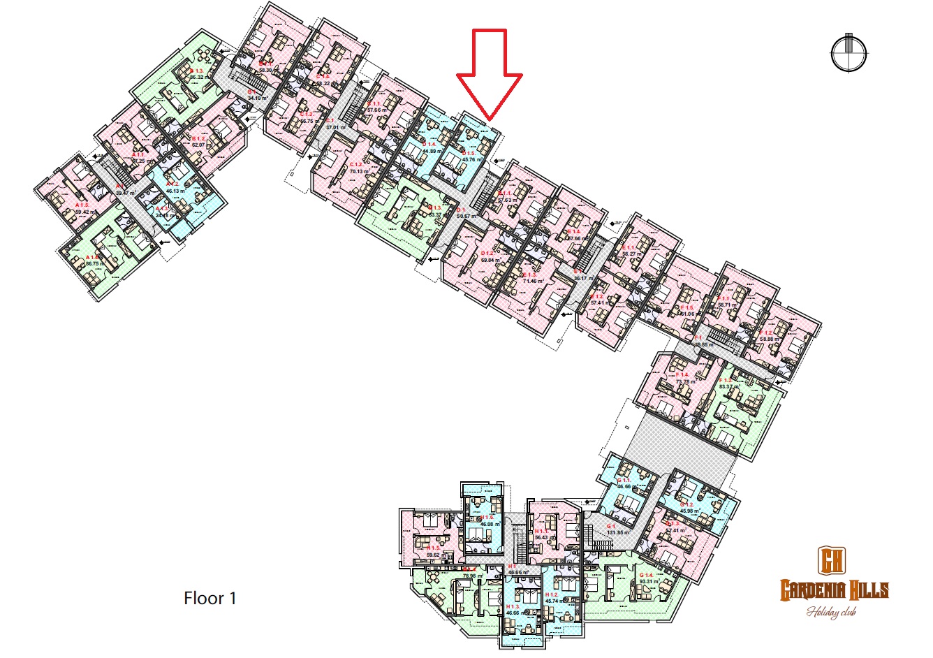Apartment D1.5 - Gardenia Hills Аparthotel
