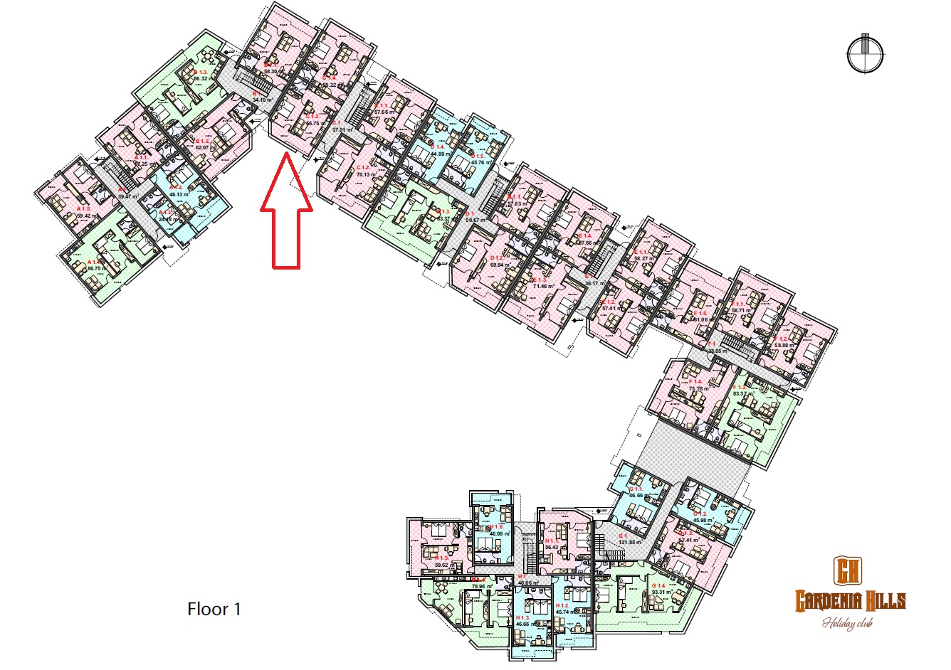 Apartment C 1.3 - Gardenia Hills Aparthotel